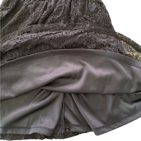 Blue Rain Womens Mini Dress Small Pearls Blue Beaded Lace Fit And Flare Halter - Picture 8 of 12